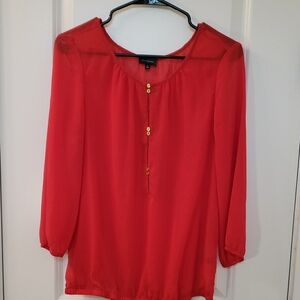 The Limited Orange Gold 3/4 Sleeve Blouse